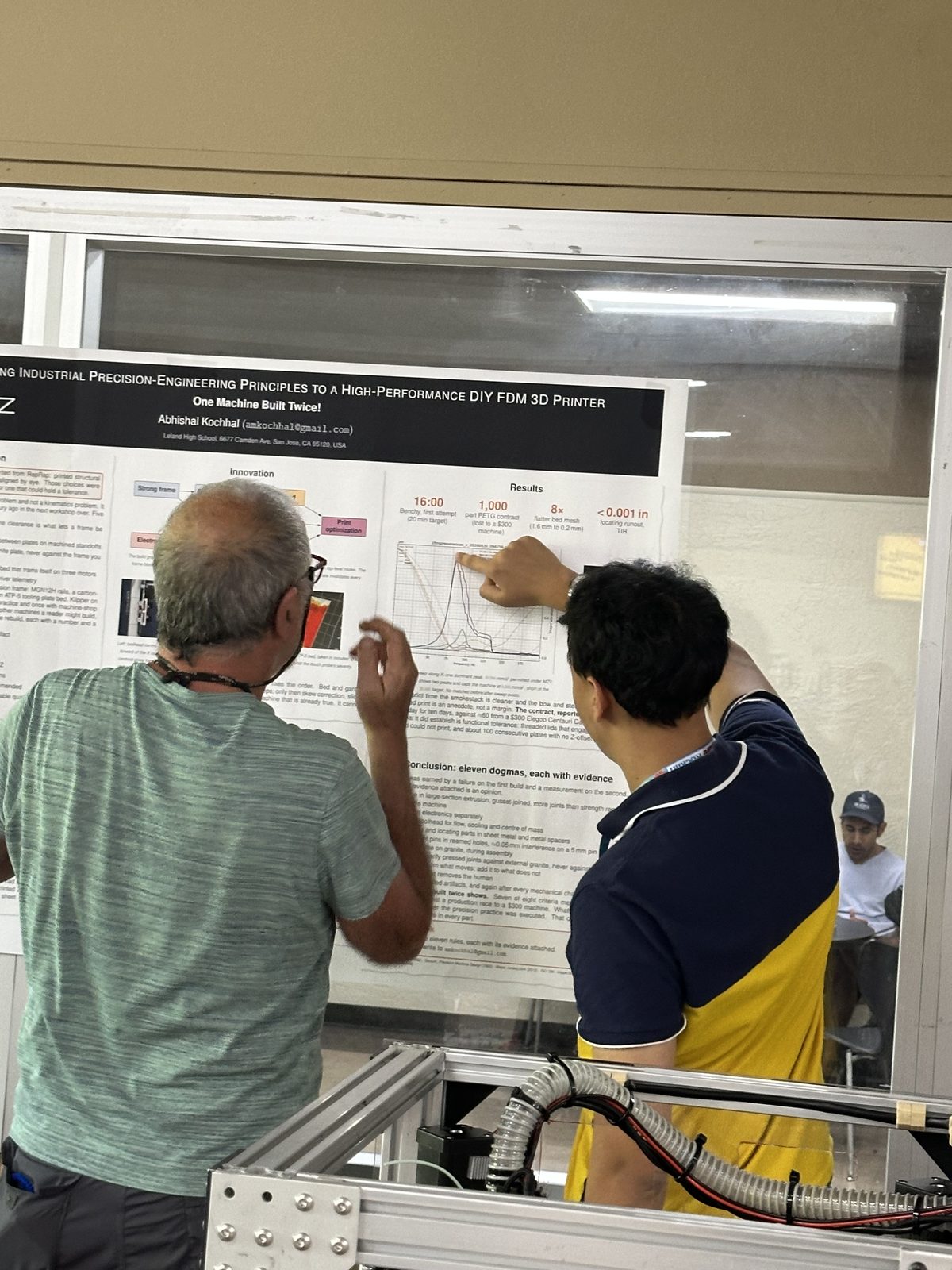 Me pointing at the results section of the Boaz poster