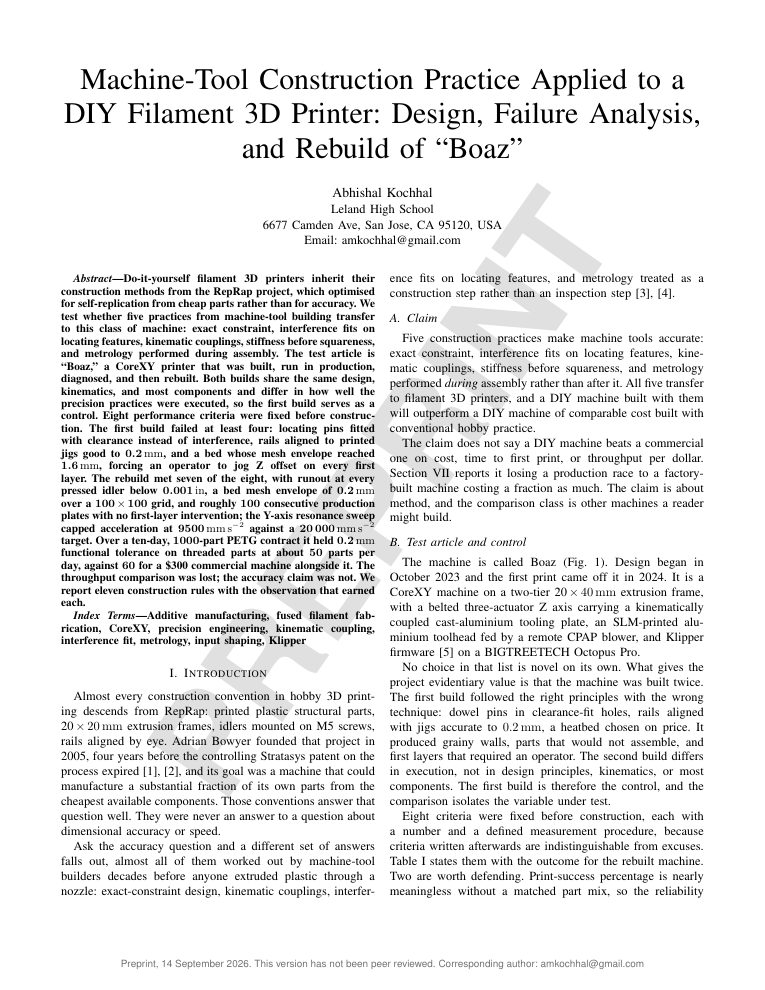 First page of the research paper preprint